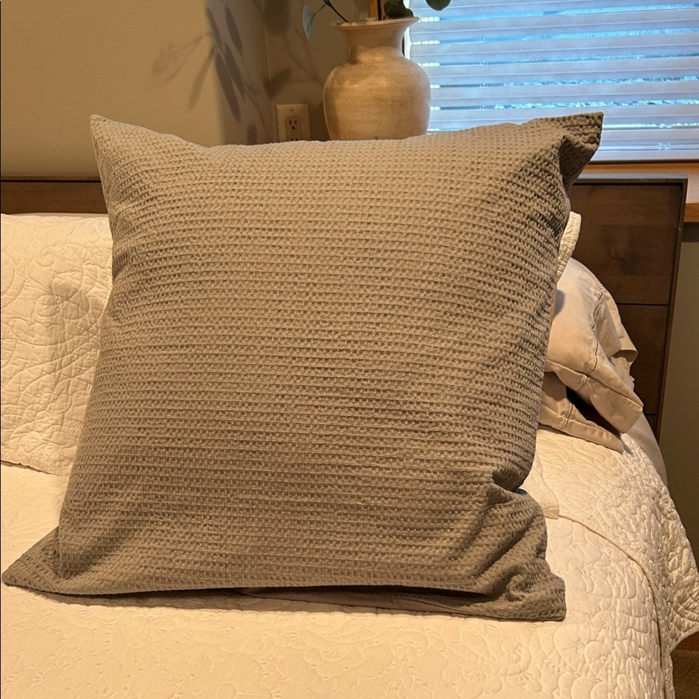 Textured Gray Throw Pillow Covers